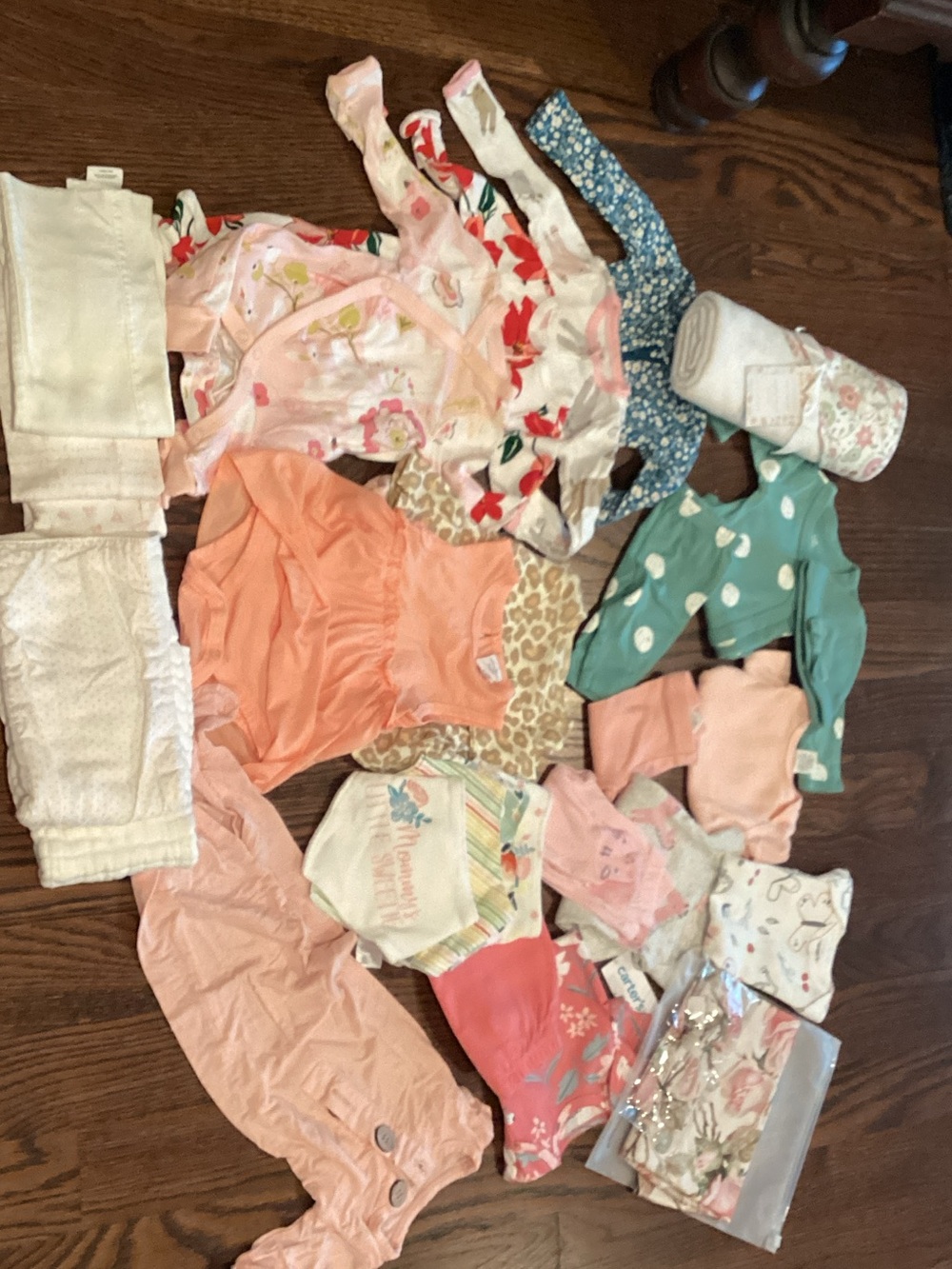 Carter's Girls Assorted Pajama and Top Mix in Pink, Coral, Green, Blue